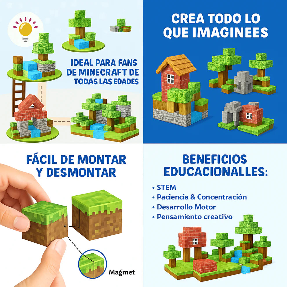 ✅ Bloques Magnéticos - Diversión real, sin pantallas 📵