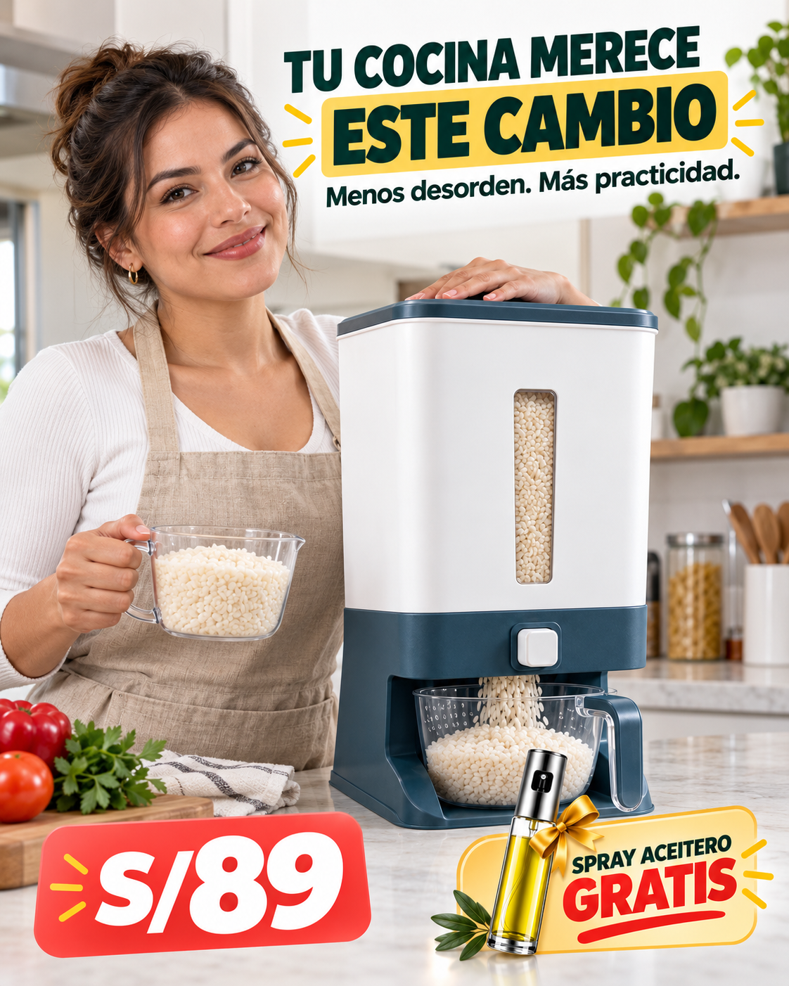 ArrozClick™ Sirve con un toque