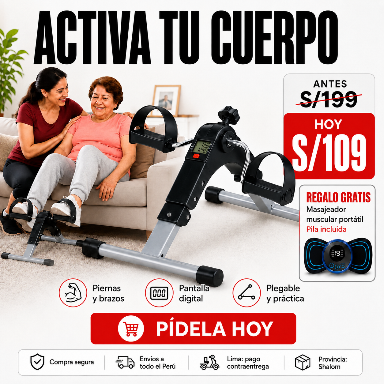 Pedalera Ortopédica Digital - Manos y Pies + Regalo 🎁