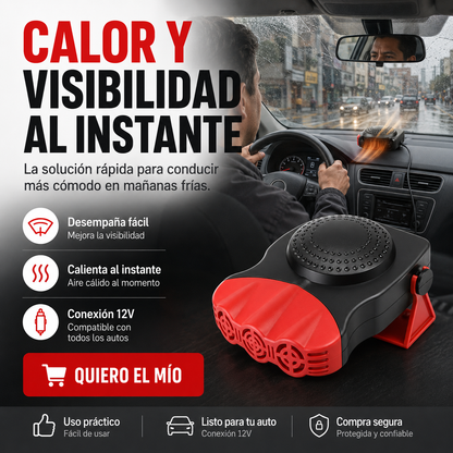 Calefactor De Auto 2 En 1 Ventilador Y Calefactor 200w