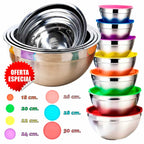 🥗 Set de 7 Bowls de Acero Inoxidable + Regalo 🎁