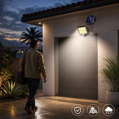 Lámpara Solar LED con Sensor para Exteriores