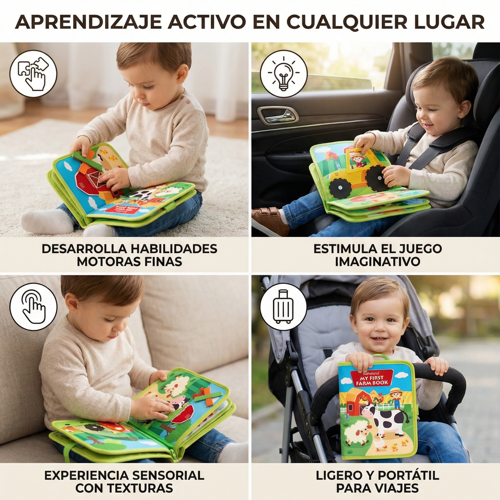 Libro educativo la granja + Regalo 🎁