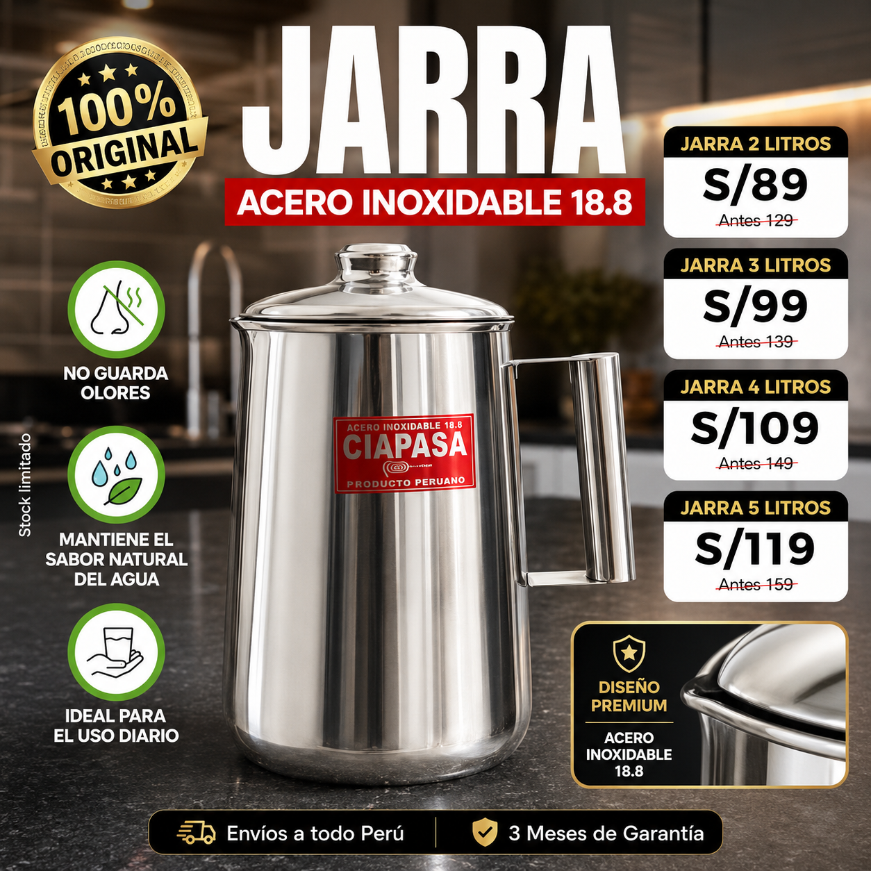 Más higiene, más duración, más confianza | Acero Inoxidable 18.8