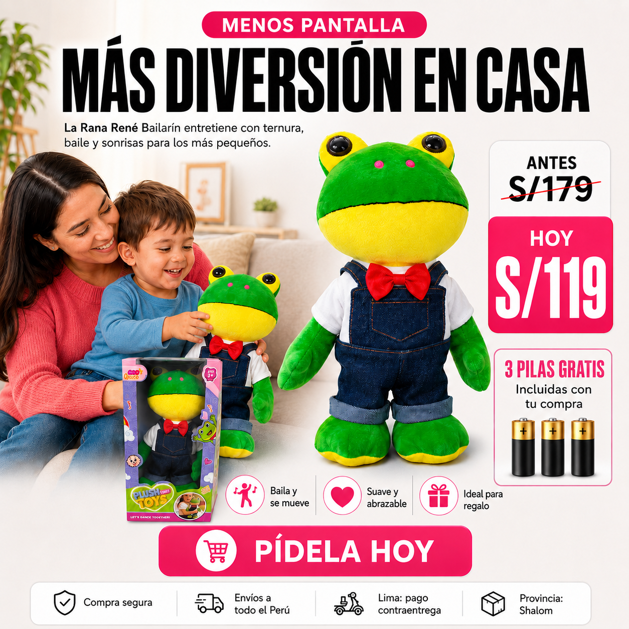 Rana Rene Bailarín - Diversión en casa 🎁