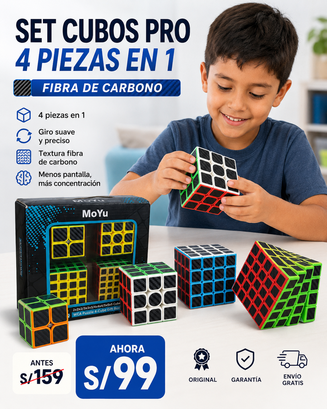 Set Cubos Pro Fibra Carbono | Menos pantalla, más concentración 📱🚫