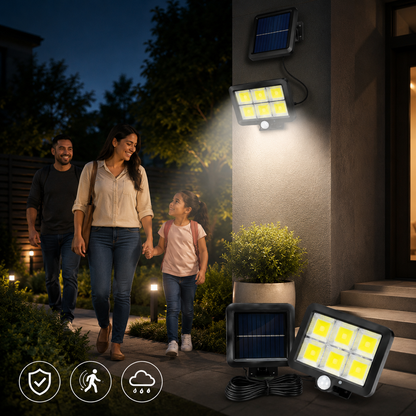 Lámpara Solar LED con Sensor para Exteriores
