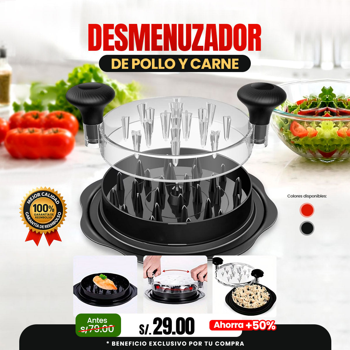 Desmenuzador de Alimentos - Descuento exclusivo 🎁