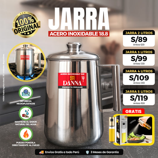 Agua más pura, sin olores ni químicos | Acero Inoxidable 18.8