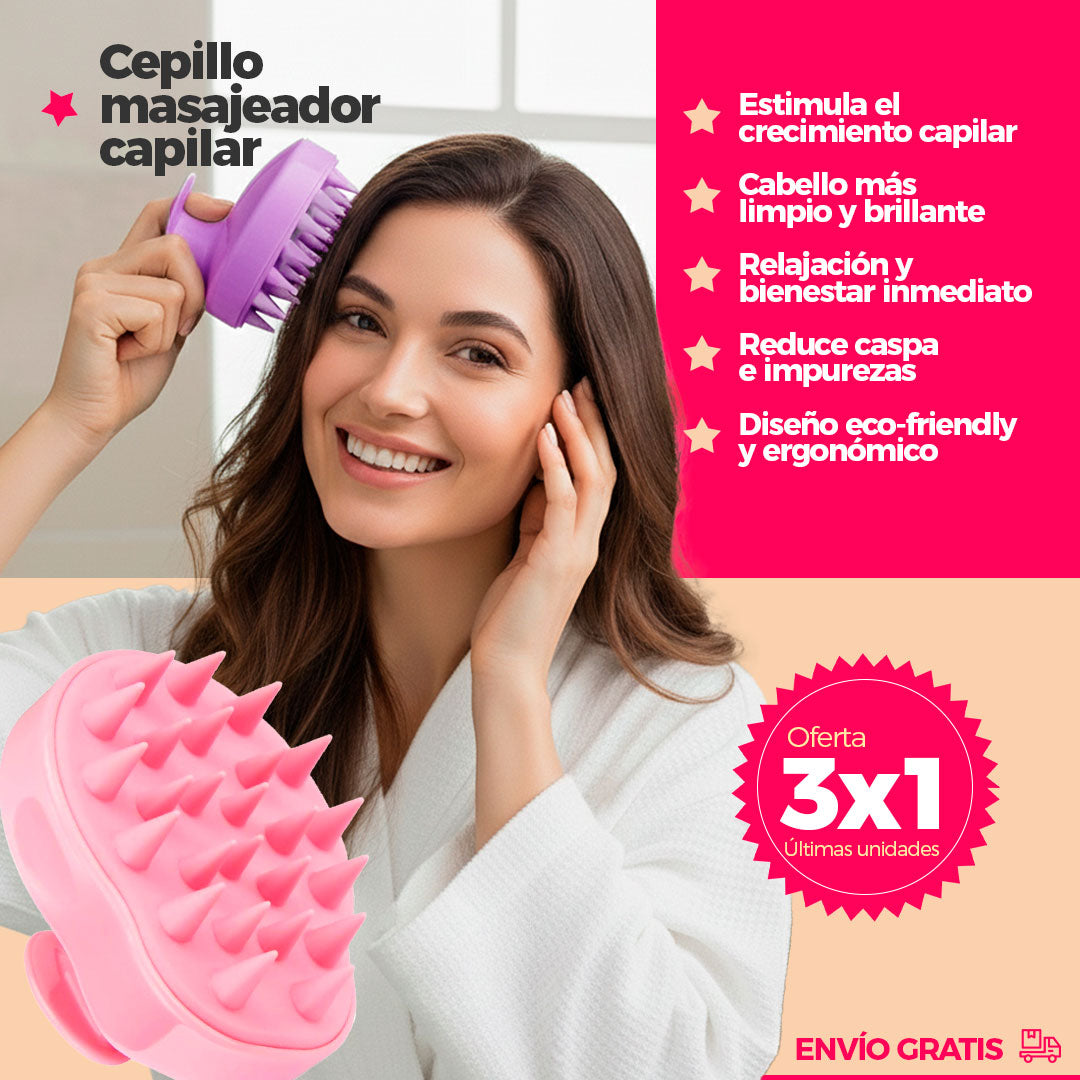 3x1 Cepillo Masajeador Capilar + Envío Gratis 🎁