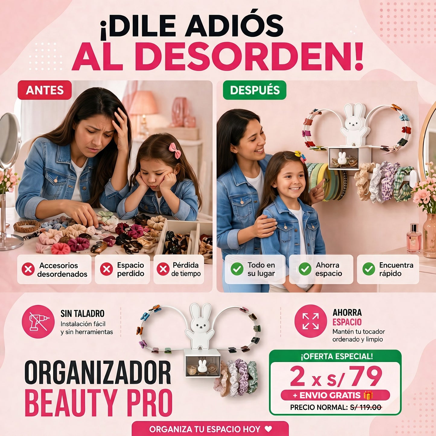 Organizador Beauty Pro - + ENVIO GRATIS 🎁