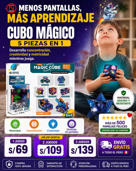 Cubo Mágico 5 en 1 | Piensa, crea y transforma 🧠