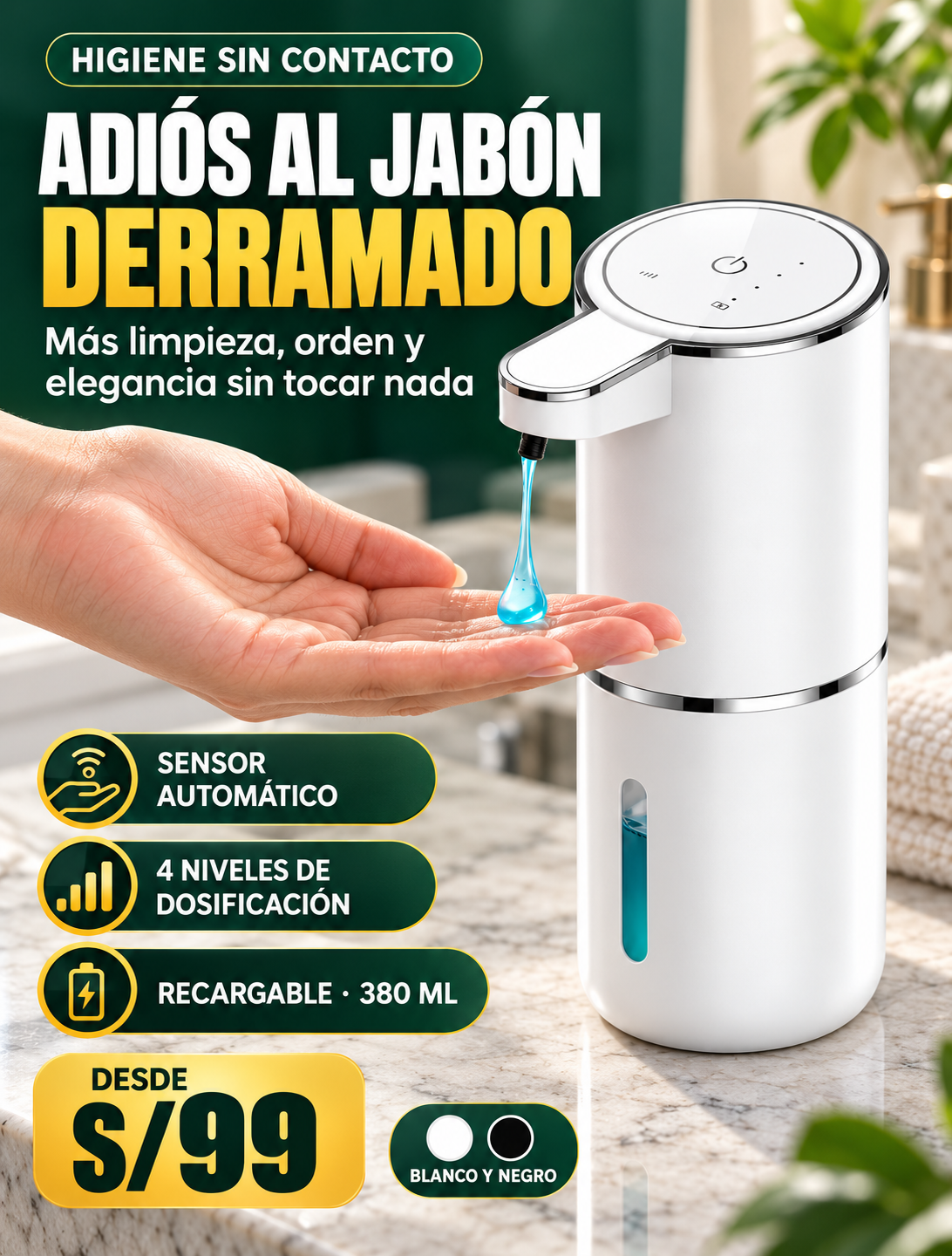 Dispensador Automático SensorLux™ 380 - Envío Gratis 🎁