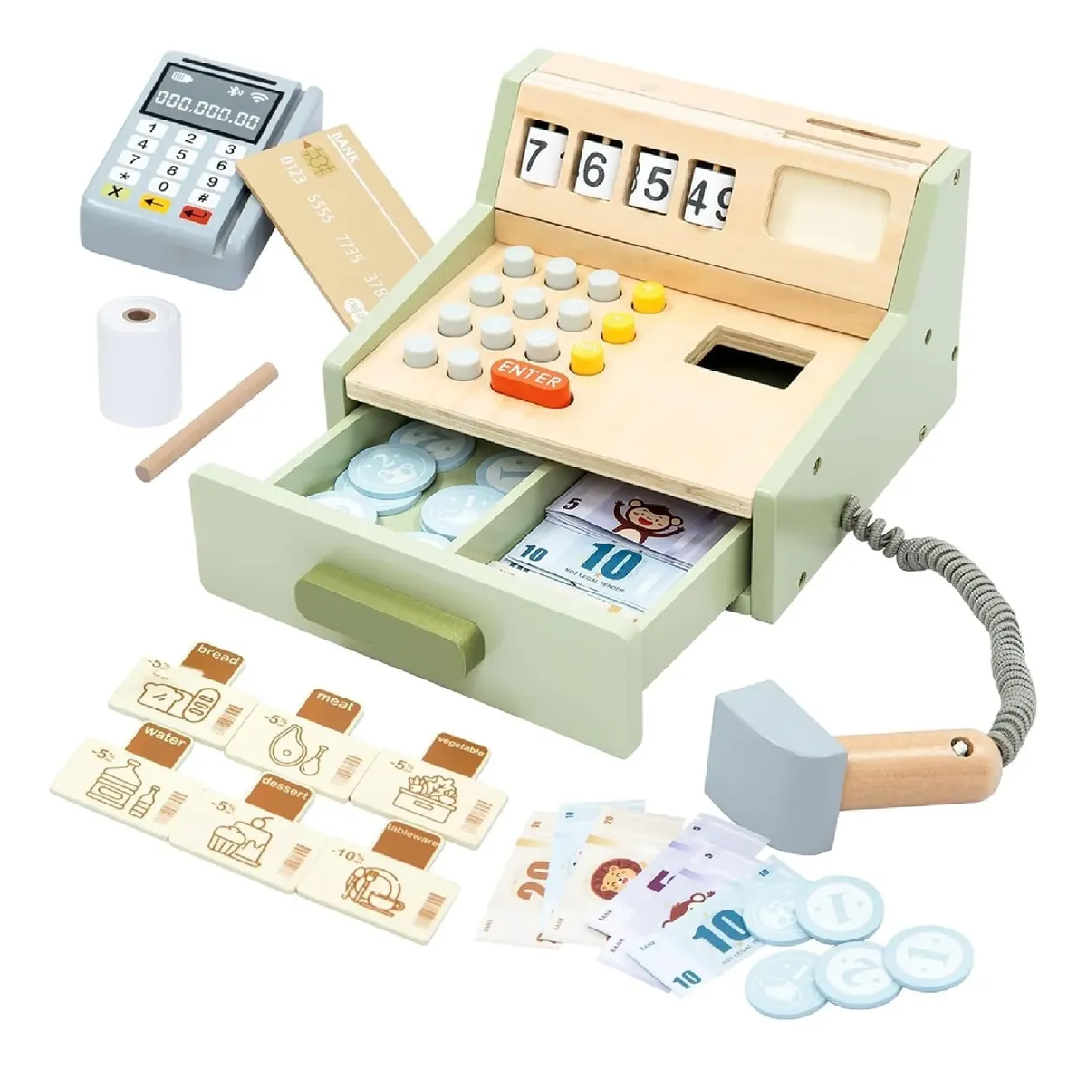 Mi Primera Tiendita™ | Caja Registradora Educativa de Madera