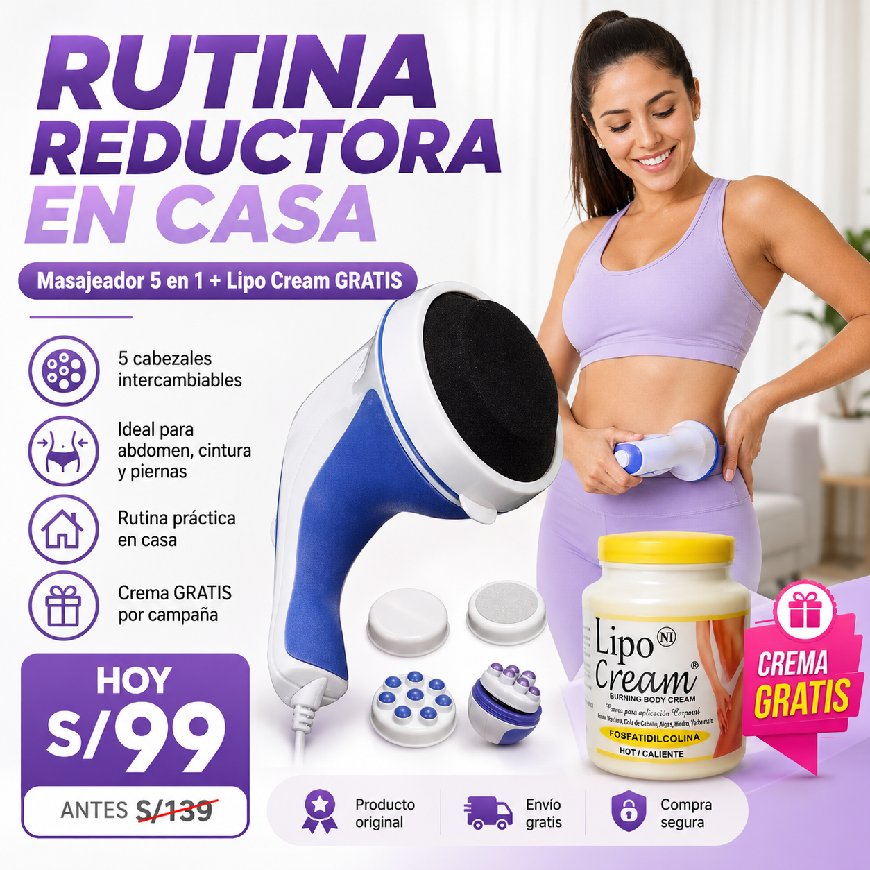 Rutina reductora en casa + regalo 🎁