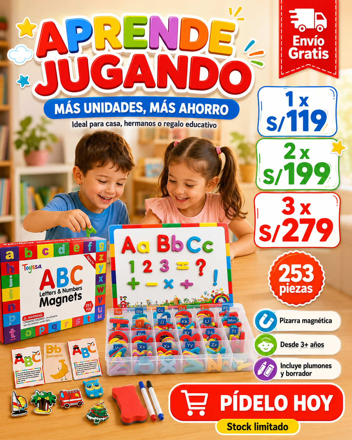 PIZARRA MAGNETICA 253 PZ - Menos pantalla, más aprendizaje 🧠