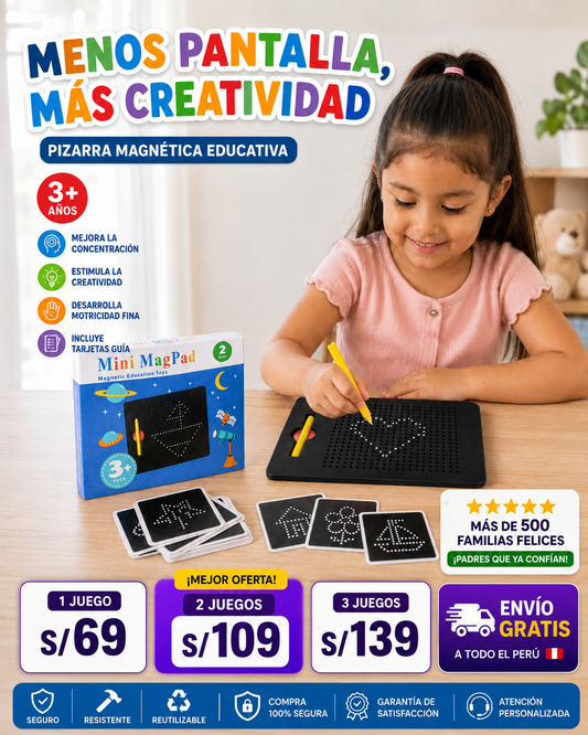Mini MagPad | Pizarra Magnética Educativa para Niños 🧠